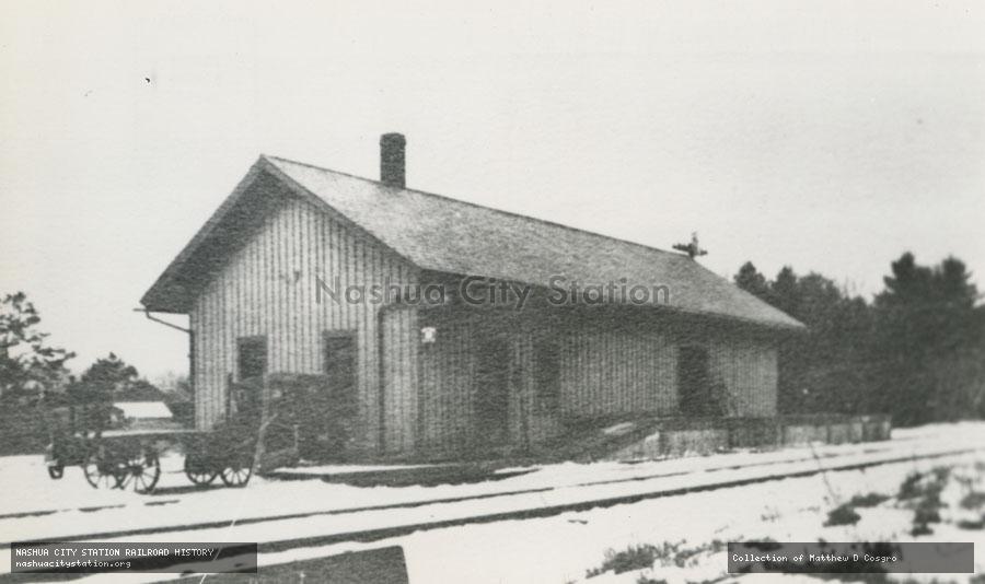 Postcard: Railroad Station, New Salem, Massachusetts